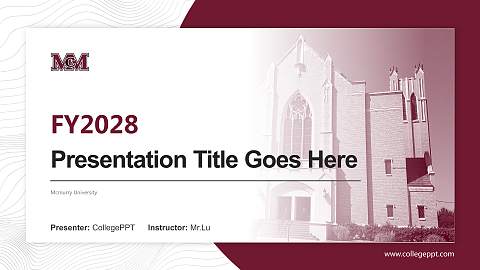 Mcmurry University Academic Presentation/Research Findings Report PPT Template