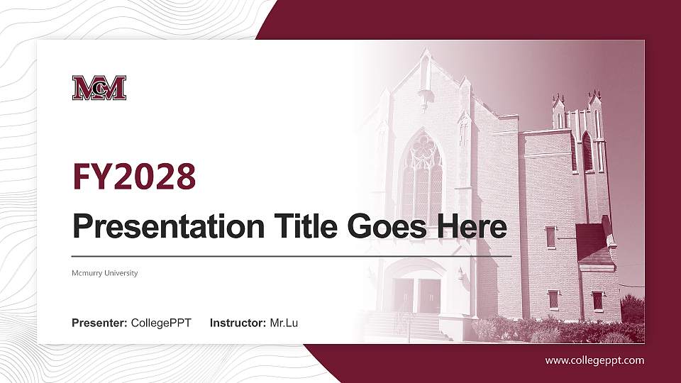 Mcmurry University Academic Presentation/Research Findings Report PPT Template16:9 ratio PPT effect preview image