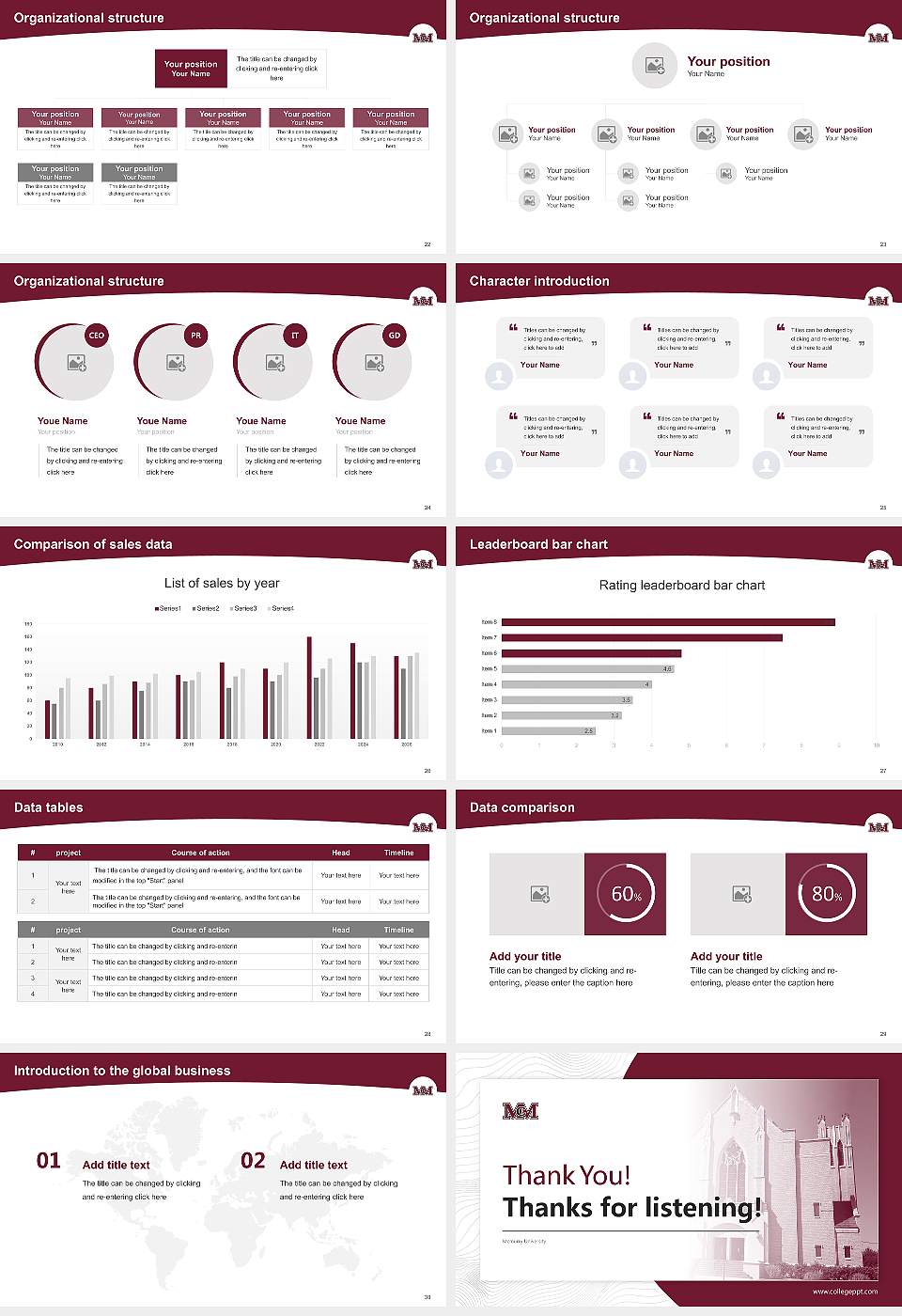Mcmurry University Academic Presentation/Research Findings Report PPT Template16:9 ratio PPT effect preview image4