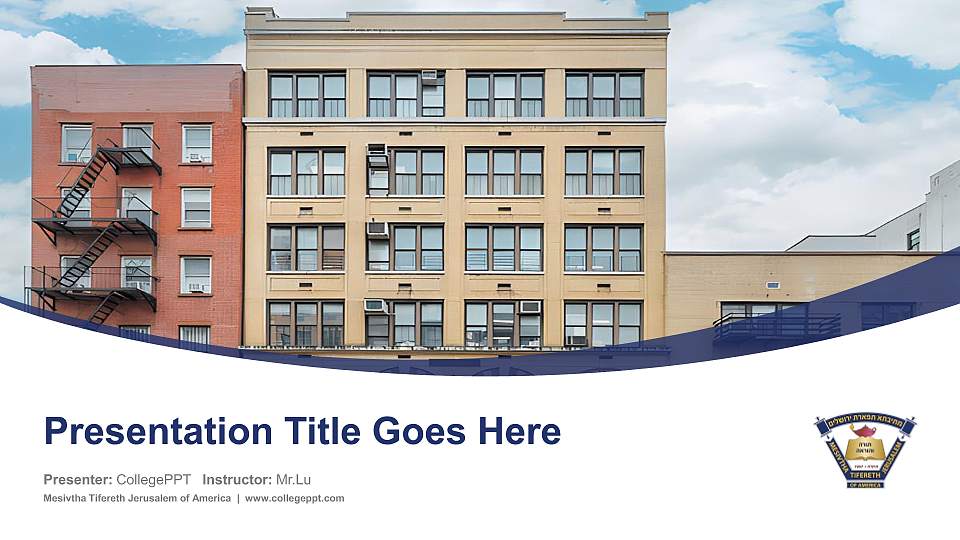 Mesivtha Tifereth Jerusalem of America Course/Courseware Creation PPT Template16:9 ratio PPT effect preview image