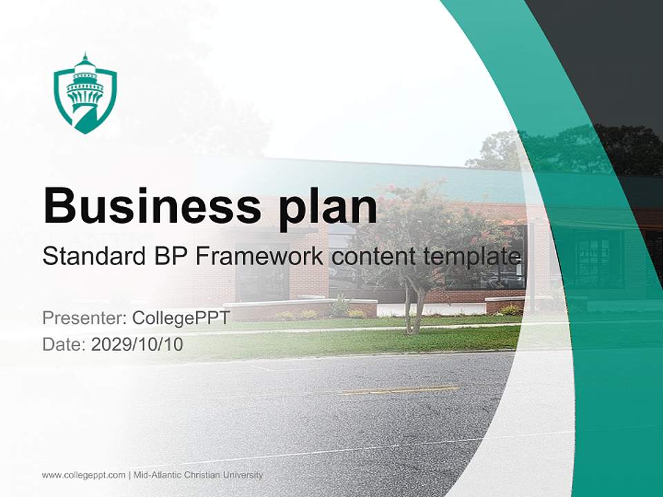 Mid-Atlantic Christian University Competition/Entrepreneurship Contest PPT Template4:3 ratio PPT effect preview image9