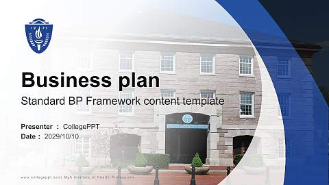 Mgh Institute of Health Professions Competition/Entrepreneurship Contest PPT Template