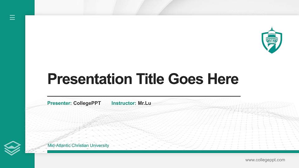 Mid-Atlantic Christian University Thesis Proposal/Graduation Defense PPT Template16:9 ratio PPT effect preview image