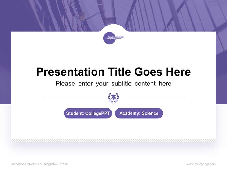 Maryland University of Integrative Health National Scholarship Defense PPT Template4:3 ratio PPT effect preview image4