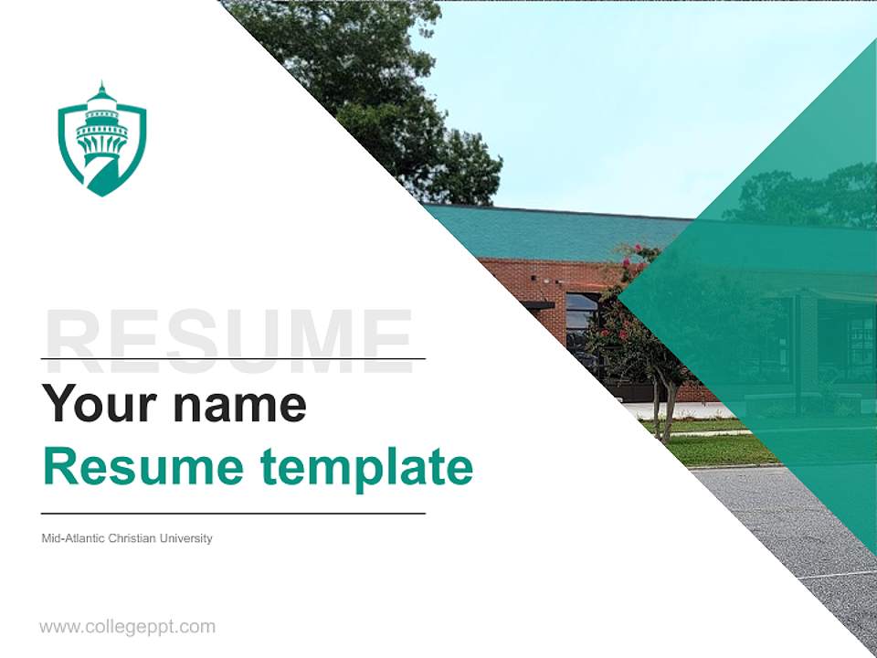 Mid-Atlantic Christian University Resume PPT Template4:3 ratio PPT effect preview image5