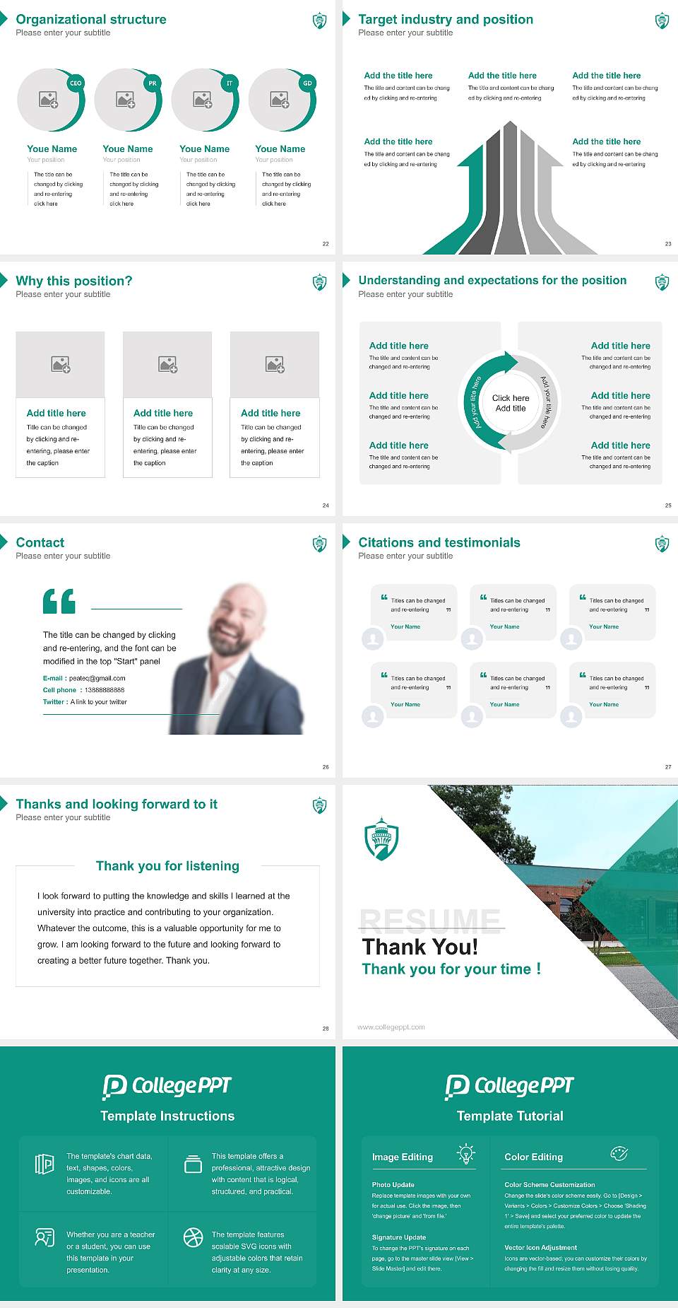 Mid-Atlantic Christian University Resume PPT Template4:3 ratio PPT effect preview image4