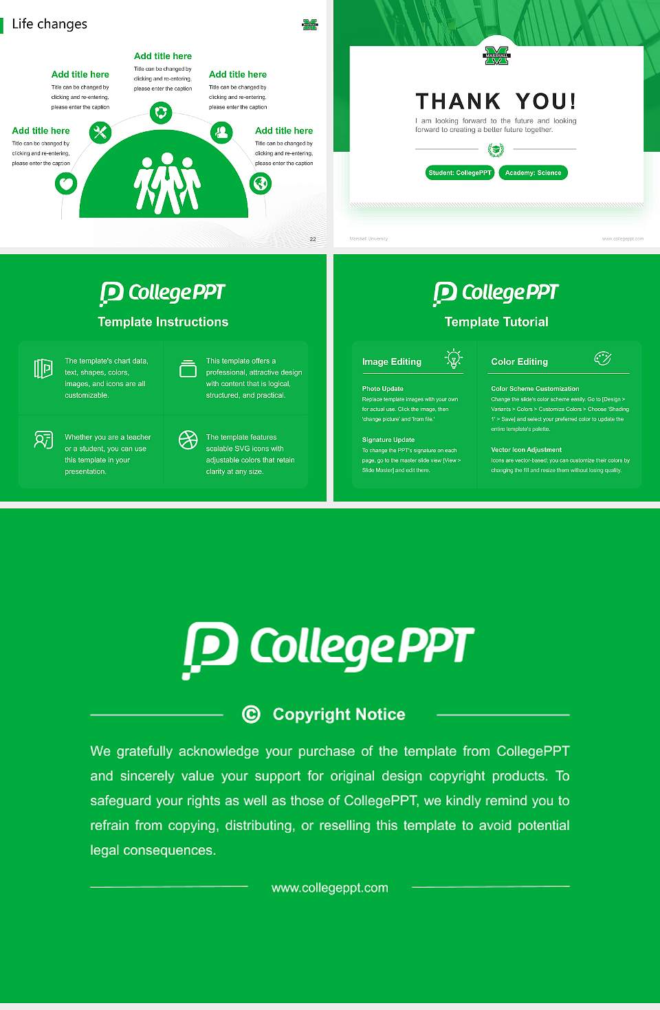 Marshall University National Scholarship Defense PPT Template4:3 ratio PPT effect preview image4