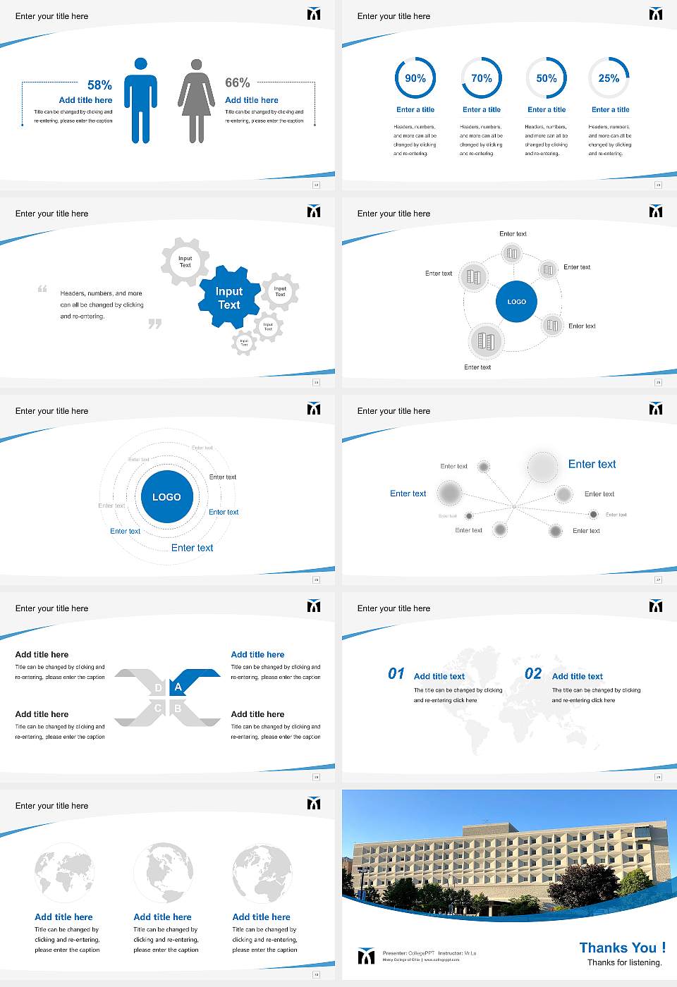 Mercy College of Ohio Course/Courseware Creation PPT Template16:9 ratio PPT effect preview image4