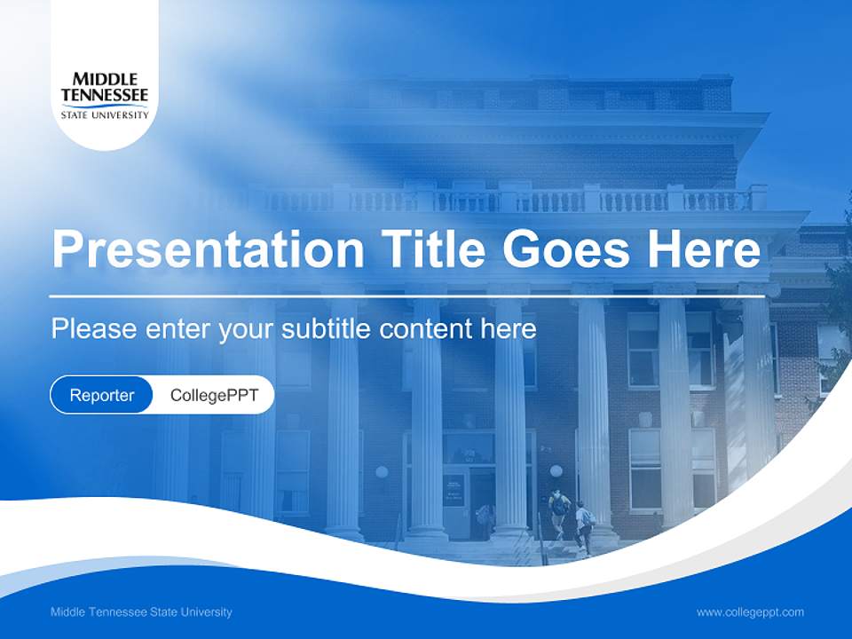 Middle Tennessee State University Lecture Sharing and Networking Event PPT Template4:3 ratio PPT effect preview image4
