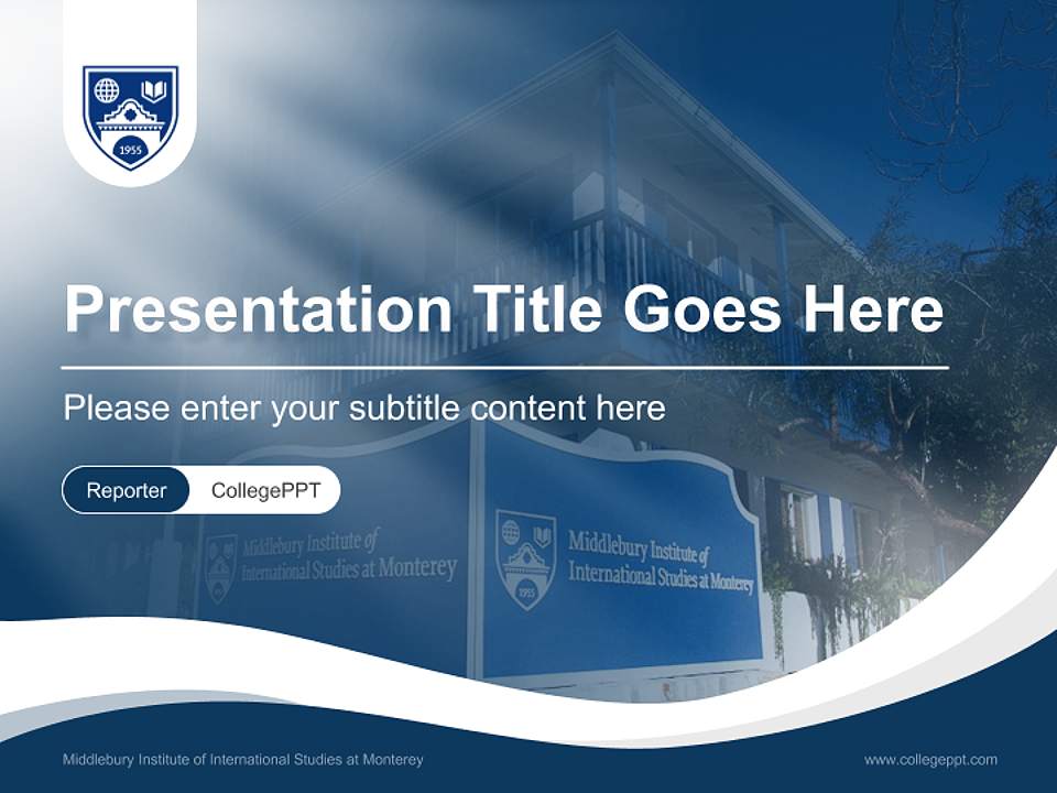 Middlebury Institute of International Studies at Monterey Lecture Sharing and Networking Event PPT Template4:3 ratio PPT effect preview image4