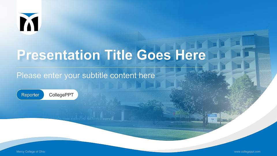 Mercy College of Ohio Lecture Sharing and Networking Event PPT Template16:9 ratio PPT effect preview image