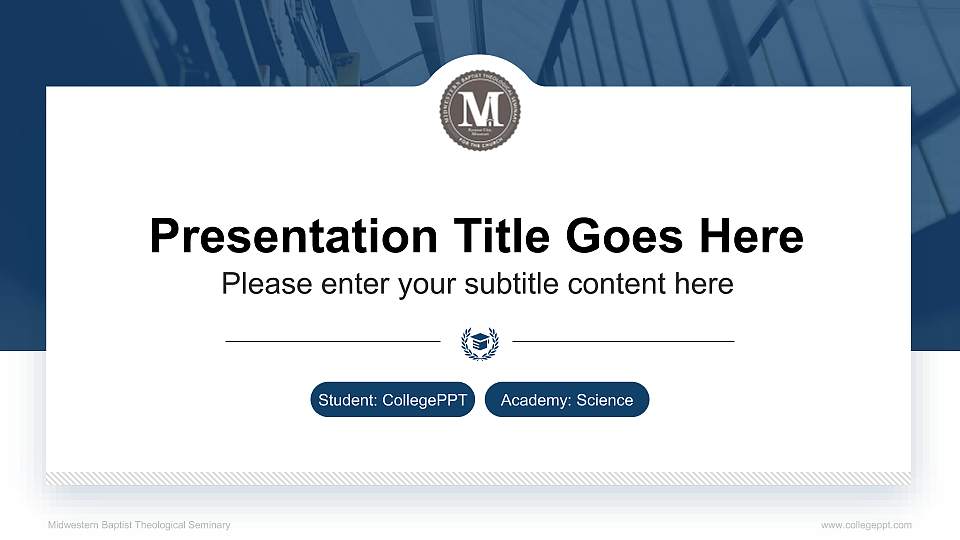 Midwestern Baptist Theological Seminary National Scholarship Defense PPT Template16:9 ratio PPT effect preview image