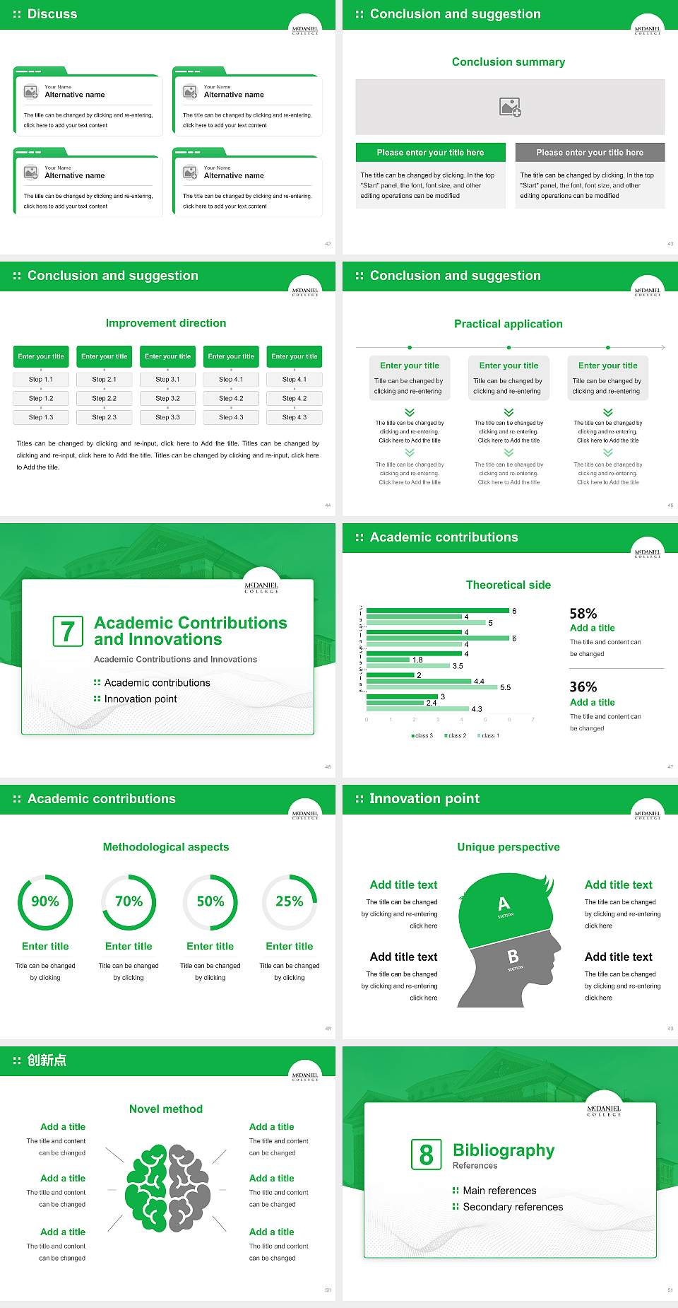 Mcdaniel College Graduation Thesis Defense PPT Template4:3 ratio PPT effect preview image6