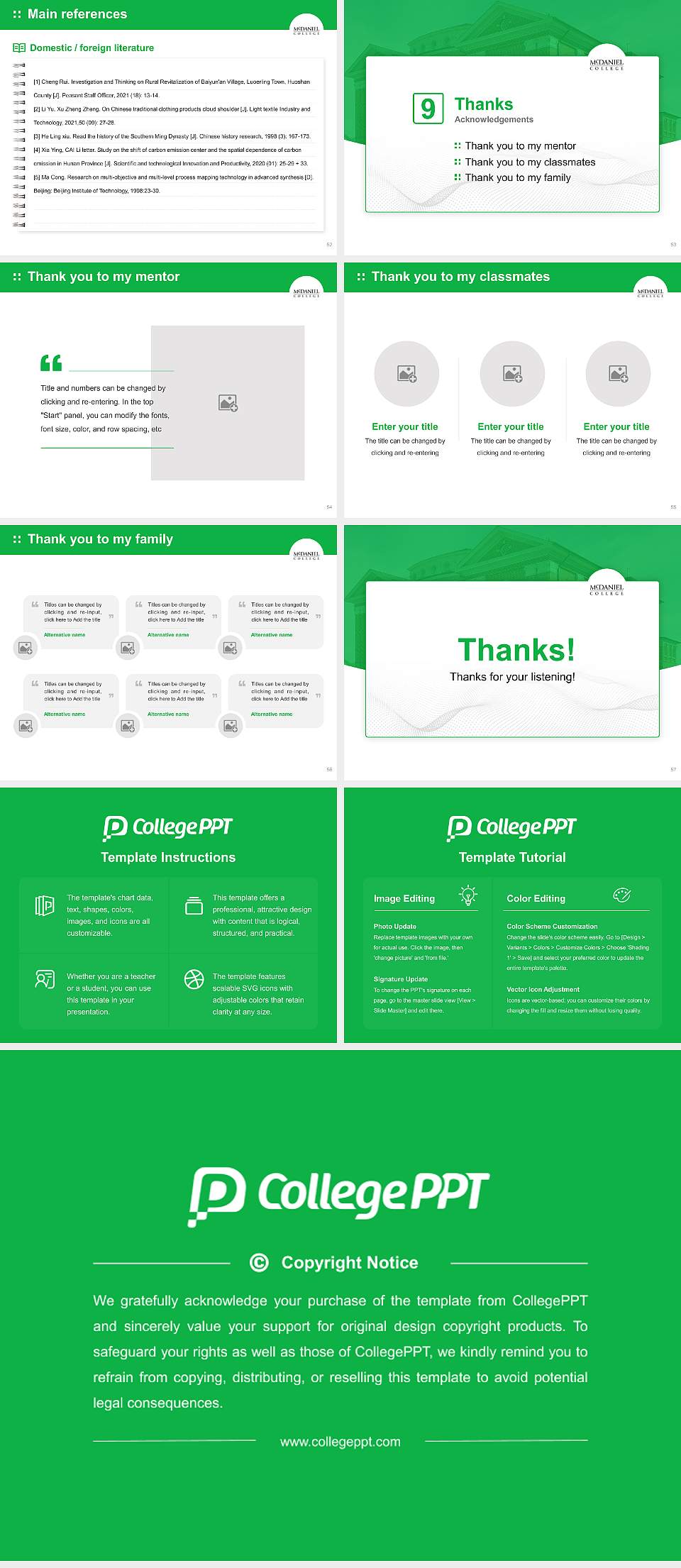 Mcdaniel College Graduation Thesis Defense PPT Template4:3 ratio PPT effect preview image7
