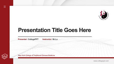 New York College of Traditional Chinese Medicine Thesis Proposal/Graduation Defense PPT Template