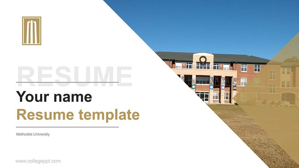Methodist University Resume PPT Template16:9 ratio PPT effect preview image
