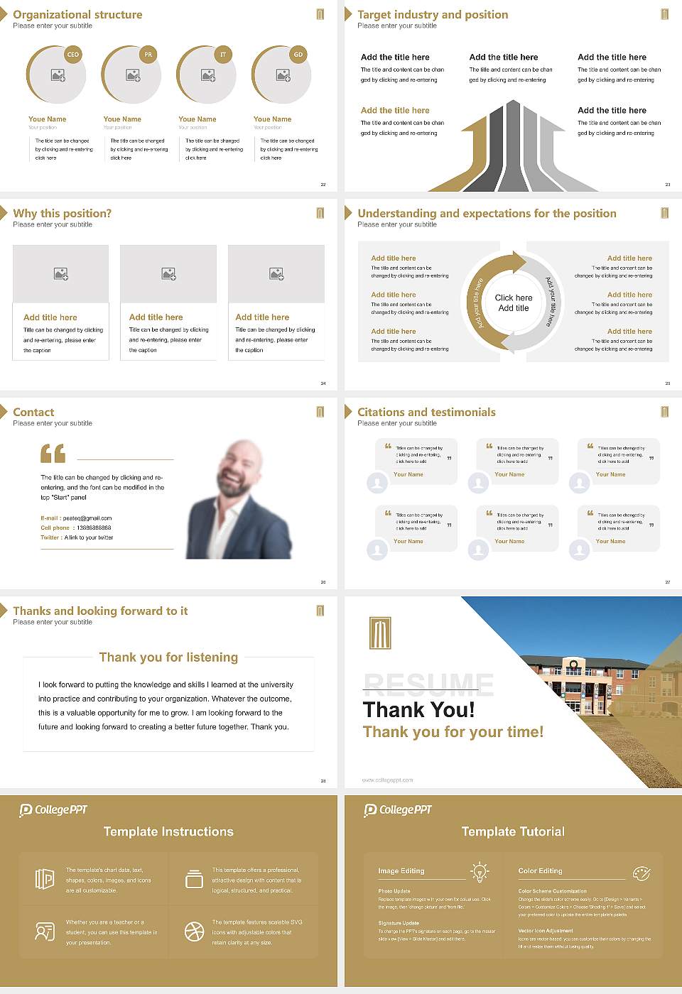 Methodist University Resume PPT Template16:9 ratio PPT effect preview image4