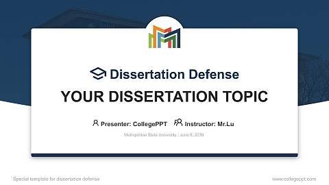 Metropolitan State University Graduation Thesis Defense PPT Template