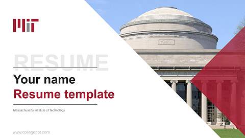 Massachusetts Institute of Technology Resume PPT Template