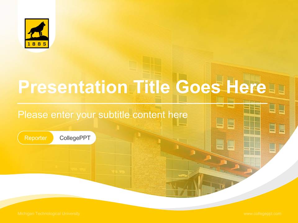 Michigan Technological University Lecture Sharing and Networking Event PPT Template4:3 ratio PPT effect preview image4