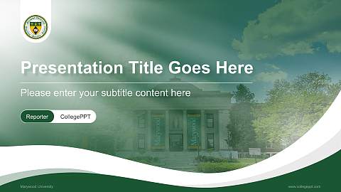 Marywood University Lecture Sharing and Networking Event PPT Template