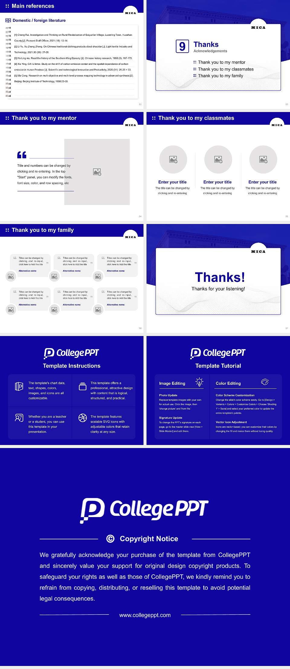 Maryland Institute College of Art Graduation Thesis Defense PPT Template4:3 ratio PPT effect preview image7