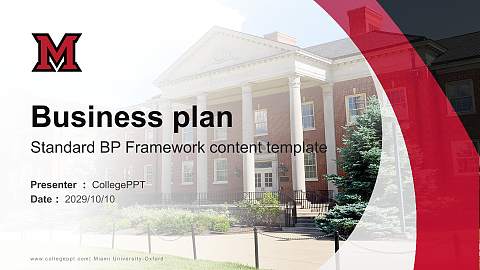 Miami University-Oxford Competition/Entrepreneurship Contest PPT Template