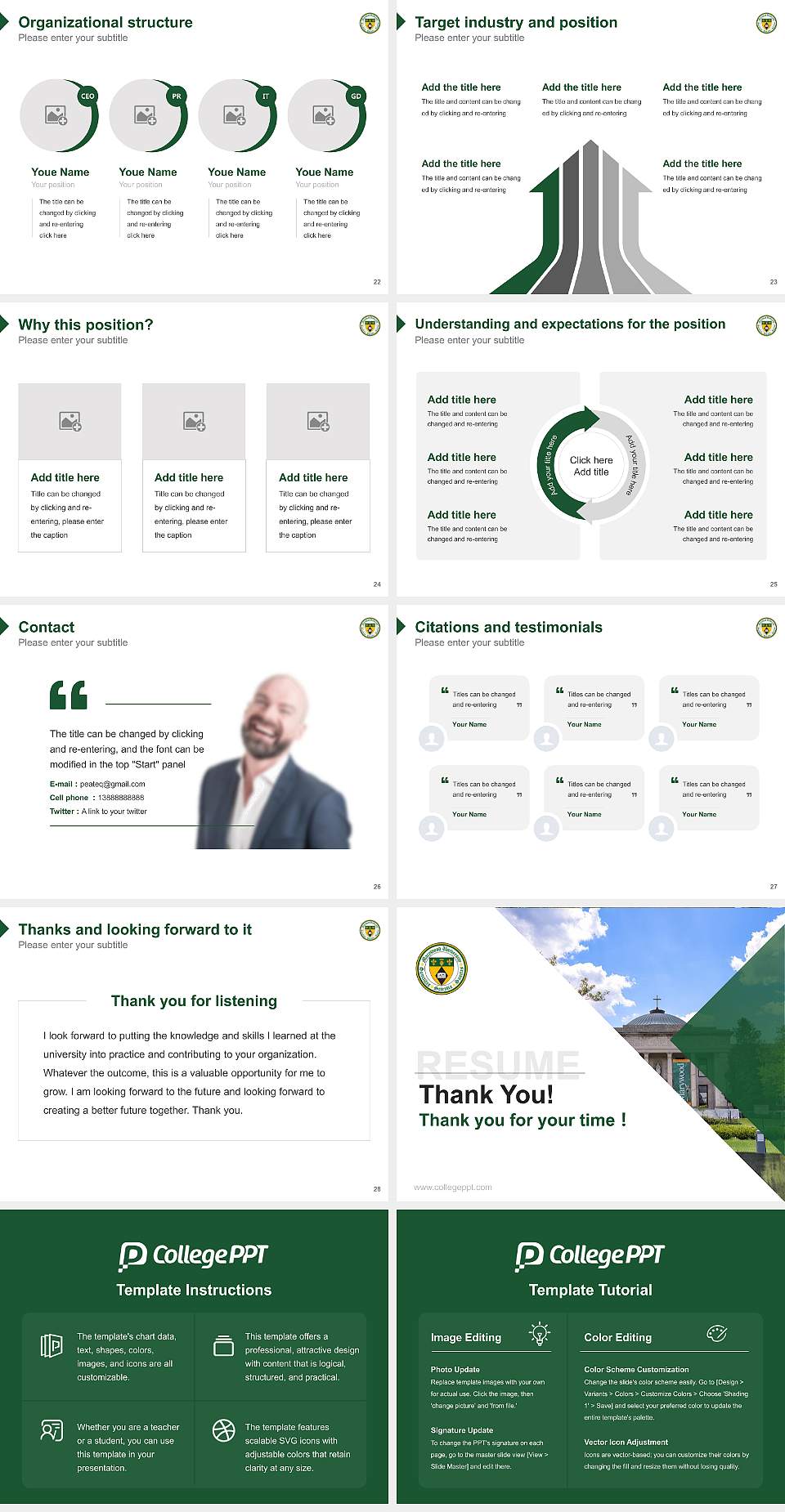 Marywood University Resume PPT Template4:3 ratio PPT effect preview image4