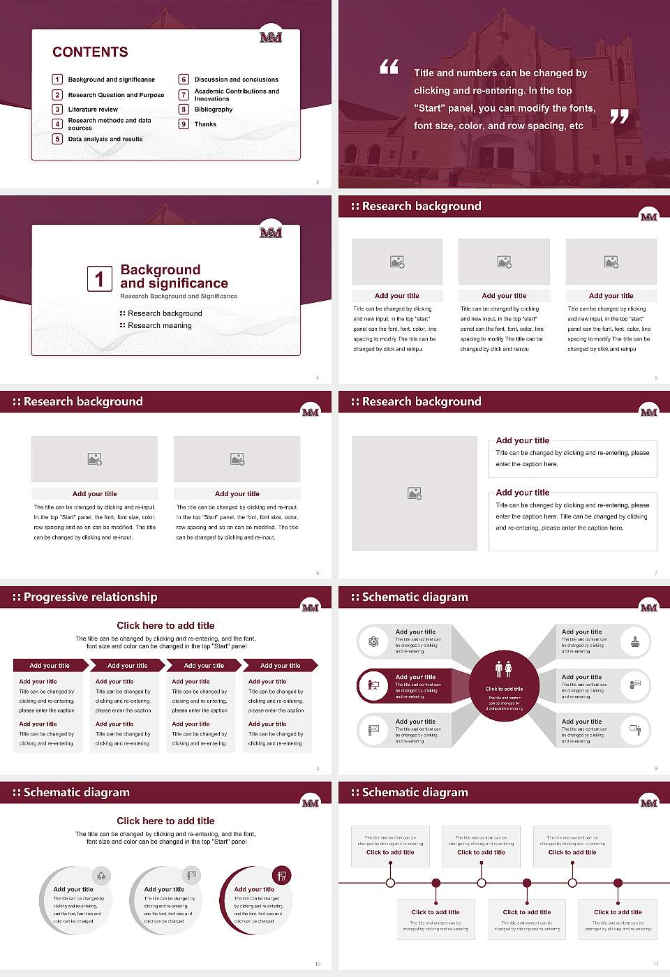 Mcmurry University Graduation Thesis Defense PPT Template16:9 ratio PPT effect preview image2