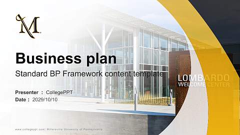 Millersville University of Pennsylvania Competition/Entrepreneurship Contest PPT Template