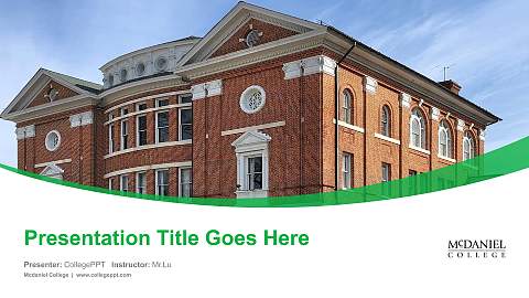 Mcdaniel College Course/Courseware Creation PPT Template