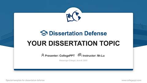 Messenger College Graduation Thesis Defense PPT Template