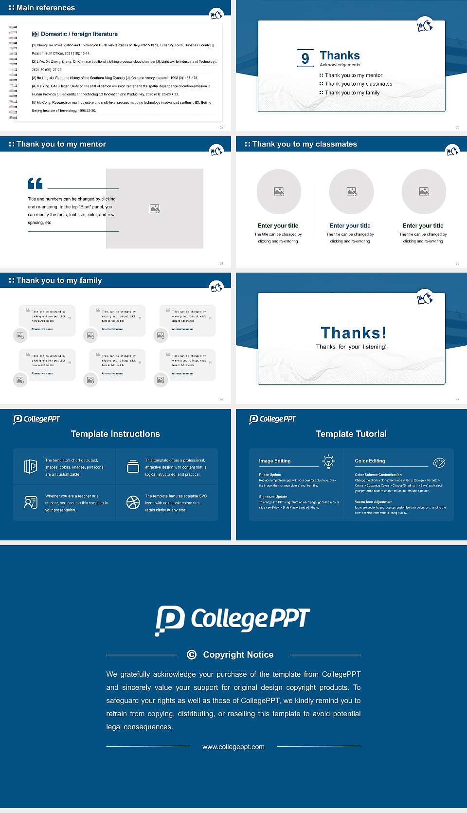 Messenger College Graduation Thesis Defense PPT Template16:9 ratio PPT effect preview image7