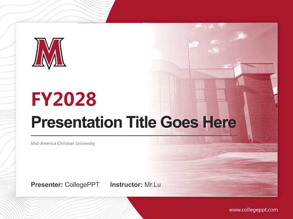 Mid-America Christian University Academic Presentation/Research Findings Report PPT Template4:3 ratio PPT effect preview image5