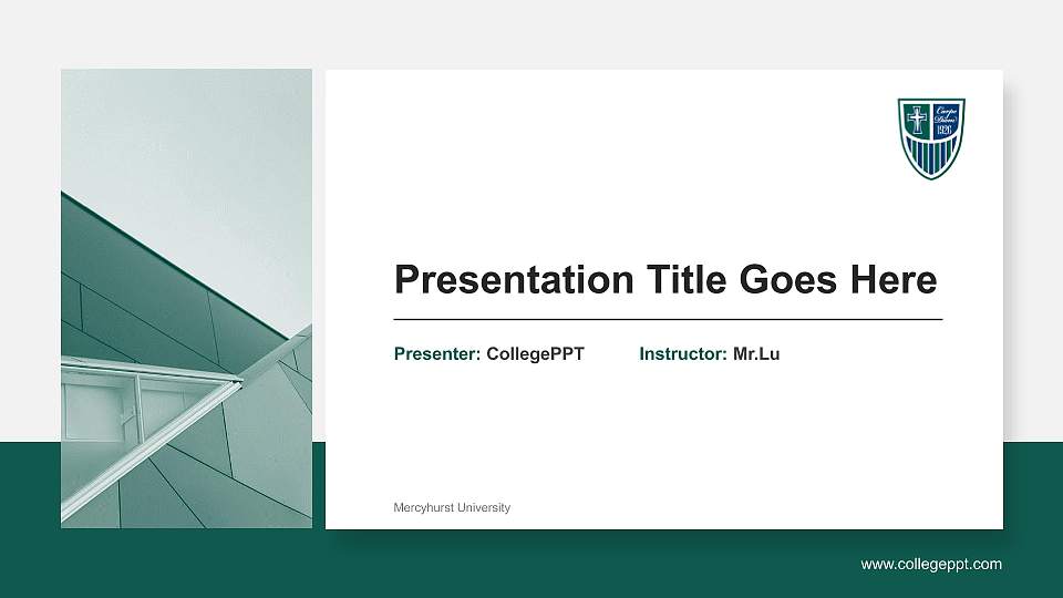 Mercyhurst University General Purpose PPT Template16:9 ratio PPT effect preview image