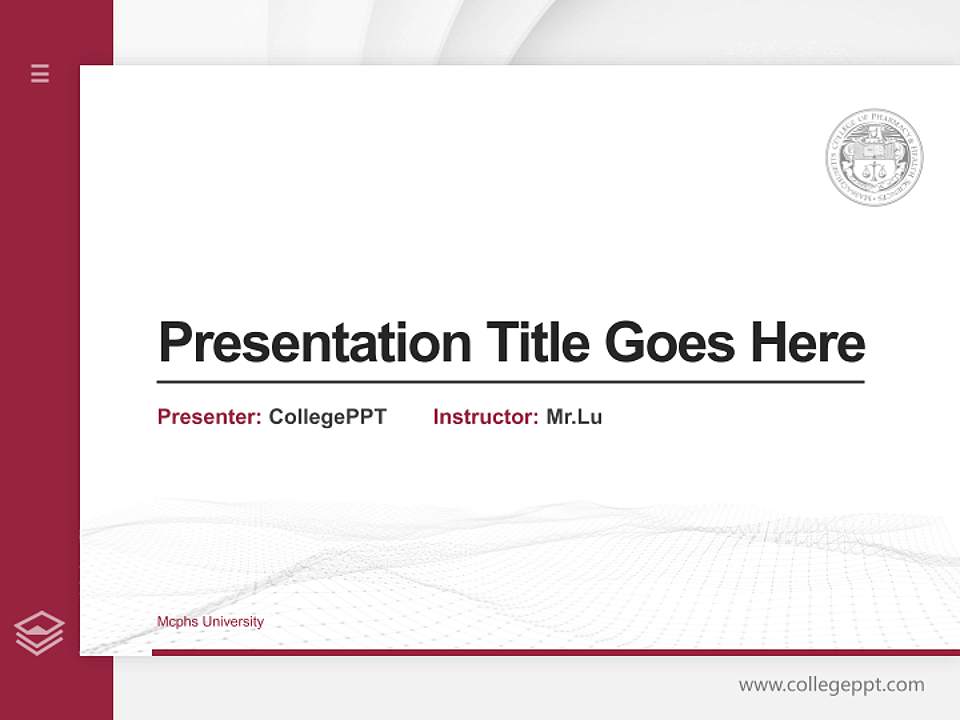 Mcphs University Thesis Proposal/Graduation Defense PPT Template4:3 ratio PPT effect preview image5