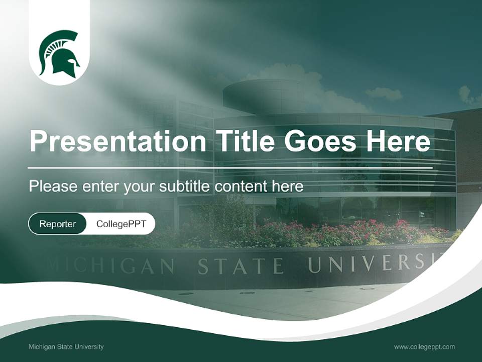 Michigan State University Lecture Sharing and Networking Event PPT Template4:3 ratio PPT effect preview image4