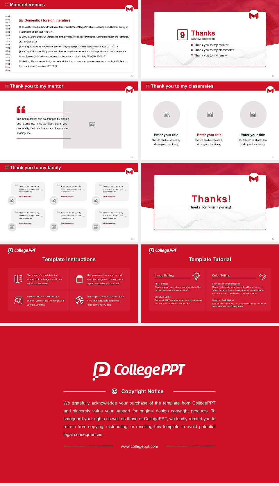Maryville University of Saint Louis Graduation Thesis Defense PPT Template16:9 ratio PPT effect preview image7
