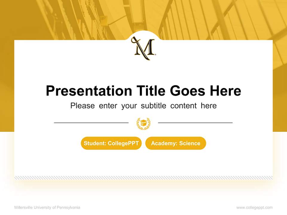 Millersville University of Pennsylvania National Scholarship Defense PPT Template4:3 ratio PPT effect preview image4
