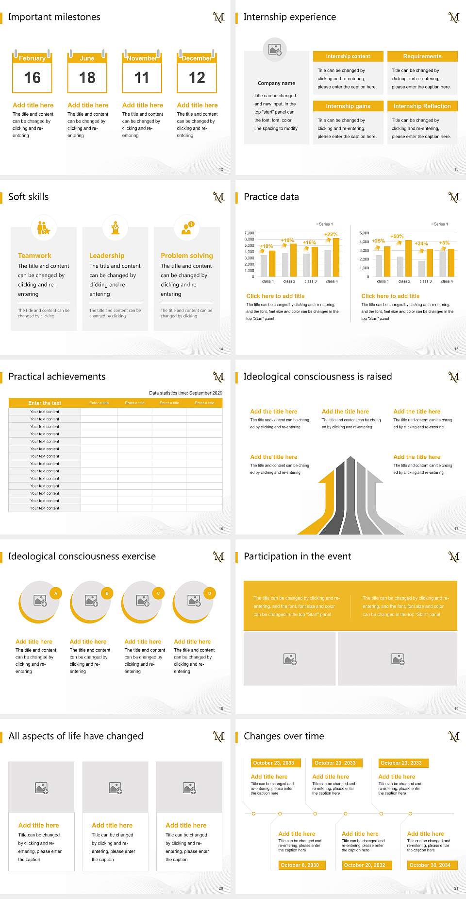 Millersville University of Pennsylvania National Scholarship Defense PPT Template4:3 ratio PPT effect preview image3