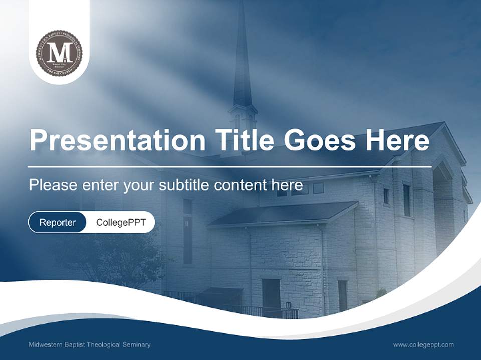 Midwestern Baptist Theological Seminary Lecture Sharing and Networking Event PPT Template4:3 ratio PPT effect preview image4