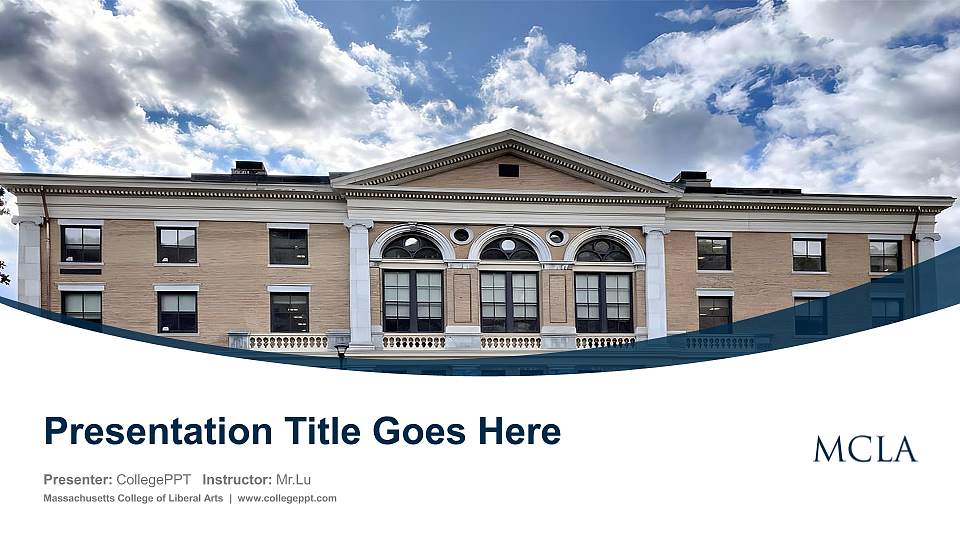 Massachusetts College of Liberal Arts Course/Courseware Creation PPT Template16:9 ratio PPT effect preview image