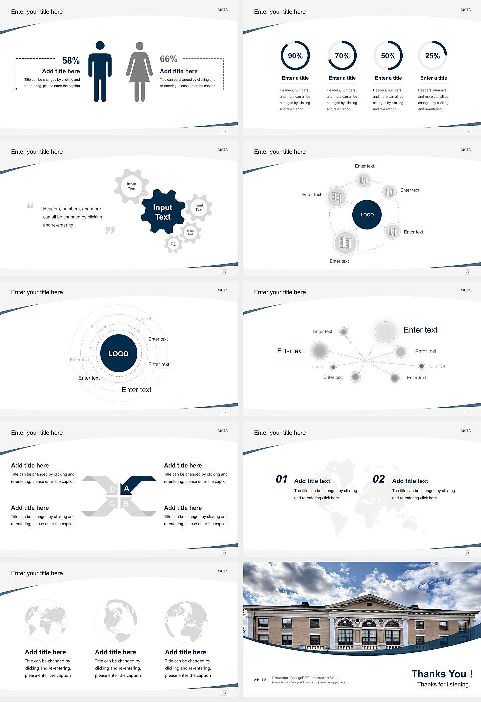Massachusetts College of Liberal Arts Course/Courseware Creation PPT Template16:9 ratio PPT effect preview image4