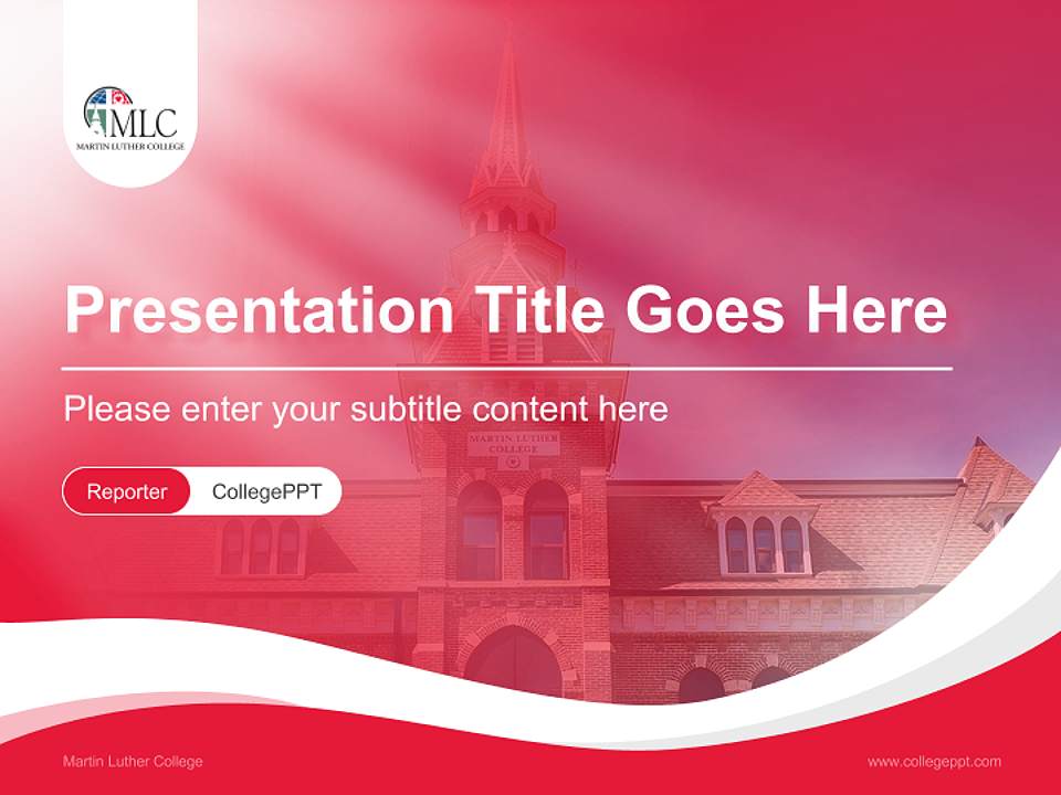 Martin Luther College Lecture Sharing and Networking Event PPT Template4:3 ratio PPT effect preview image4