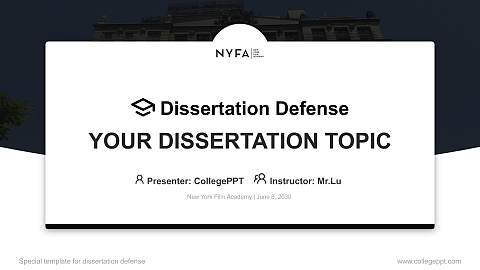 New York Film Academy Graduation Thesis Defense PPT Template