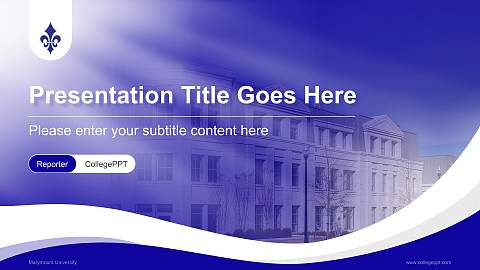 Marymount University Lecture Sharing and Networking Event PPT Template