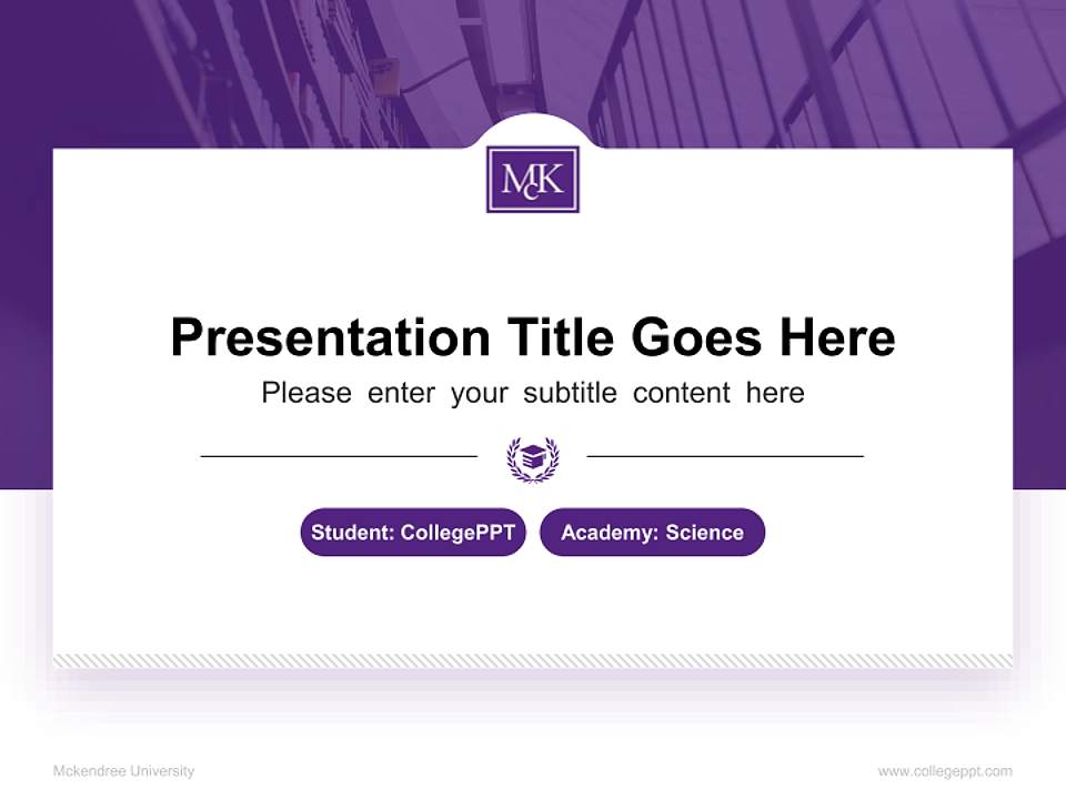 Mckendree University National Scholarship Defense PPT Template4:3 ratio PPT effect preview image4