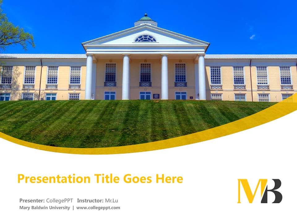 Mary Baldwin University Course/Courseware Creation PPT Template4:3 ratio PPT effect preview image5