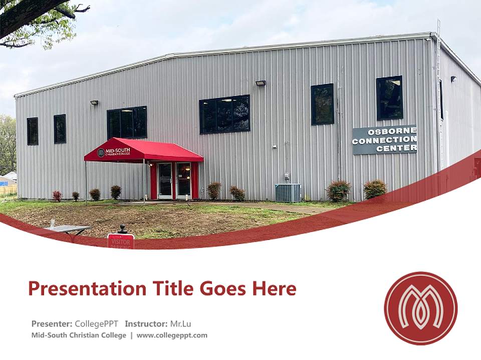 Mid-South Christian College Course/Courseware Creation PPT Template4:3 ratio PPT effect preview image5