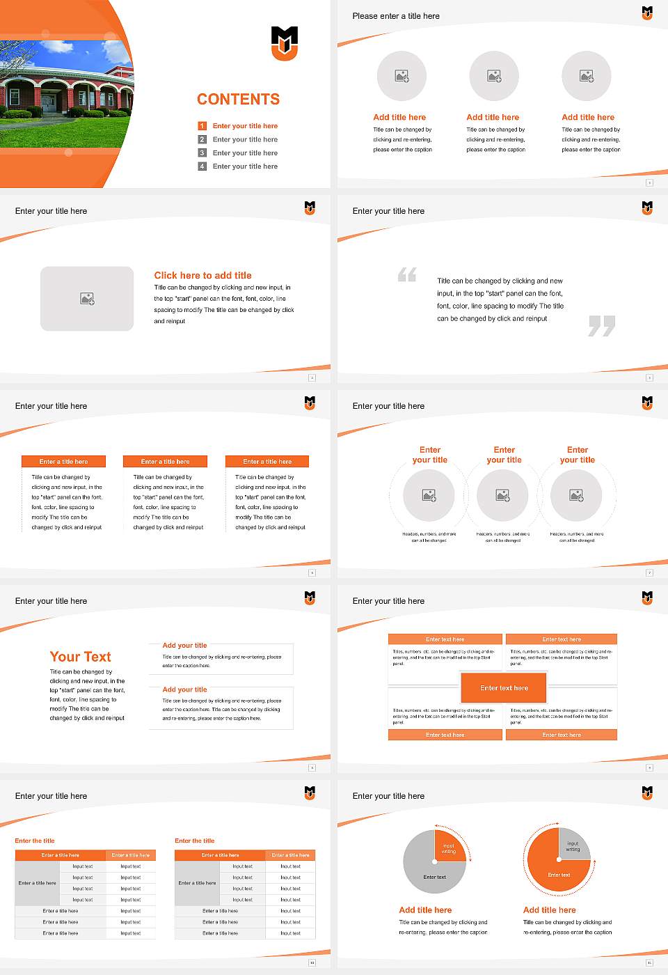 Milligan University Course/Courseware Creation PPT Template16:9 ratio PPT effect preview image2